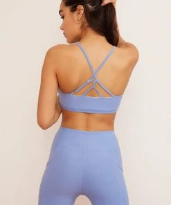 Wolven Reversible Crisscross Recycled Bra - Juniper