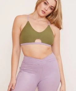 Wolven Activewear + Athleisure Reversible Crisscross Recycled Bra - Lavender 2 Wolven Activewear + Athleisure Reversible Crisscross Recycled Bra - Lavender