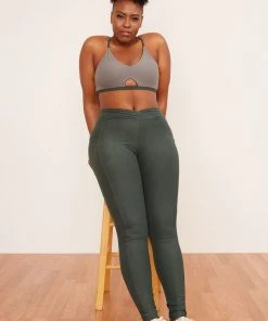 Wolven Activewear + Athleisure Reversible Crisscross Recycled Bra - Thyme