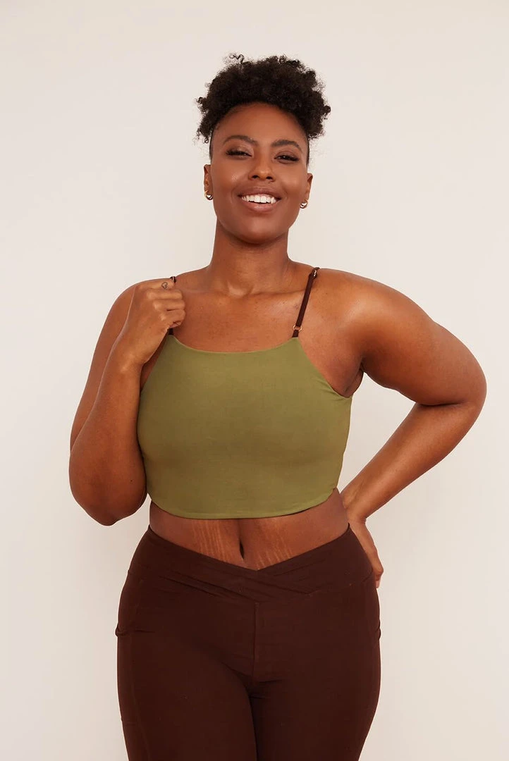 Wolven Reversible Crisscross Four-Way Recycled Top - Chai Activewear + Athleisure Wolven Reversible Crisscross Four-Way Recycled Top - Chai Activewear + Athleisure