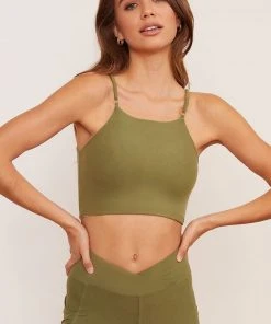 Wolven Reversible Crisscross Four-Way Recycled Top - Eucalyptus Activewear + Athleisure 4 Wolven Reversible Crisscross Four-Way Recycled Top - Eucalyptus Activewear + Athleisure