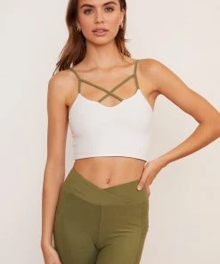 Wolven Reversible Crisscross Four-Way Recycled Top - Eucalyptus Activewear + Athleisure 6 Wolven Reversible Crisscross Four-Way Recycled Top - Eucalyptus Activewear + Athleisure