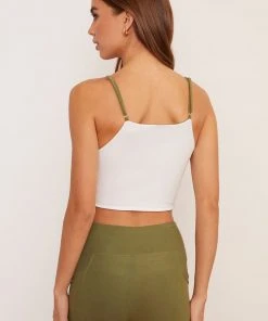 Wolven Reversible Crisscross Four-Way Recycled Top - Eucalyptus Activewear + Athleisure 7 Wolven Reversible Crisscross Four-Way Recycled Top - Eucalyptus Activewear + Athleisure