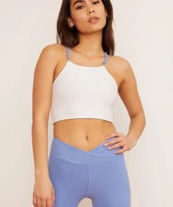 Wolven Activewear + Athleisure Reversible Crisscross Four-Way Recycled Top - Juniper