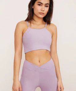 Wolven Reversible Crisscross Four-Way Recycled Top - Lavender