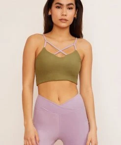 Wolven Reversible Crisscross Four-Way Recycled Top - Lavender