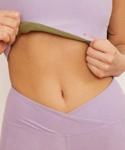 Wolven Reversible Crisscross Four-Way Recycled Top - Lavender