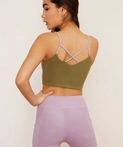 Wolven Reversible Crisscross Four-Way Recycled Top - Lavender