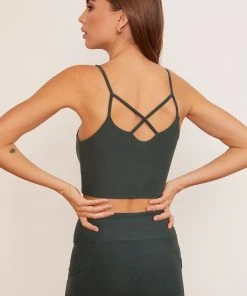 Wolven Reversible Crisscross Four-Way Recycled Top - Thyme 5 Wolven Reversible Crisscross Four-Way Recycled Top - Thyme