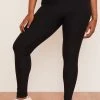 Wolven Recycled Crossover Pocket Legging - Onyx