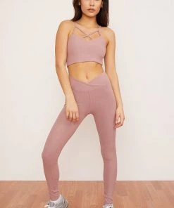 Wolven Activewear + Athleisure Recycled Crossover Pocket Legging - Salt