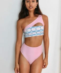 Wolven Reversible High-Waisted Recycled Bikini Bottom - Echo Swim