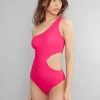 Wolven Reversible One Shoulder Recycled Swimsuit - Elektriflora