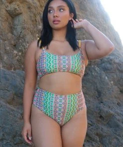 Wolven Reversible High-Waisted Recycled Bikini Bottom - Fauna Swim