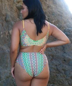 Wolven Reversible High-Waisted Recycled Bikini Bottom - Fauna Swim