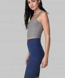 Wolven Recycled Bike Short With Pockets - Indigo Activewear + Athleisure