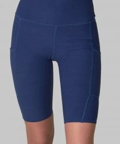 Wolven Recycled Bike Short With Pockets - Indigo Activewear + Athleisure