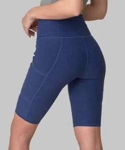 Wolven Recycled Bike Short With Pockets - Indigo Activewear + Athleisure