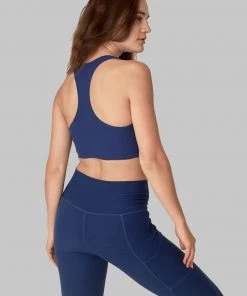 Wolven Activewear + Athleisure Recycled Yoga Top - Indigo