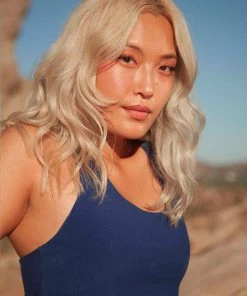 Wolven Activewear + Athleisure Recycled Yoga Top - Indigo