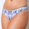 Wolven Recycled Ruched Hipster Bikini Bottom - Oasis