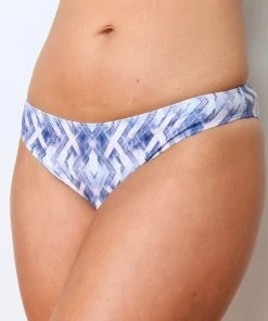 Wolven Recycled Ruched Hipster Bikini Bottom - Oasis