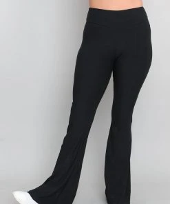 Wolven Activewear + Athleisure Recycled Bell Bottom - Onyx