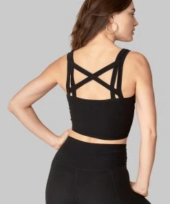 Wolven Double Cross Recycled Top - Onyx Activewear + Athleisure 3 Wolven Double Cross Recycled Top - Onyx Activewear + Athleisure