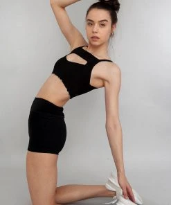 Wolven Recycled High-Waisted Short - Onyx