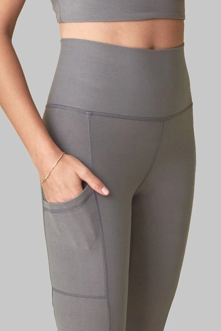 Wolven Best Sellers Recycled Legging With Pockets - Wolf Gray Wolven Best Sellers Recycled Legging With Pockets - Wolf Gray