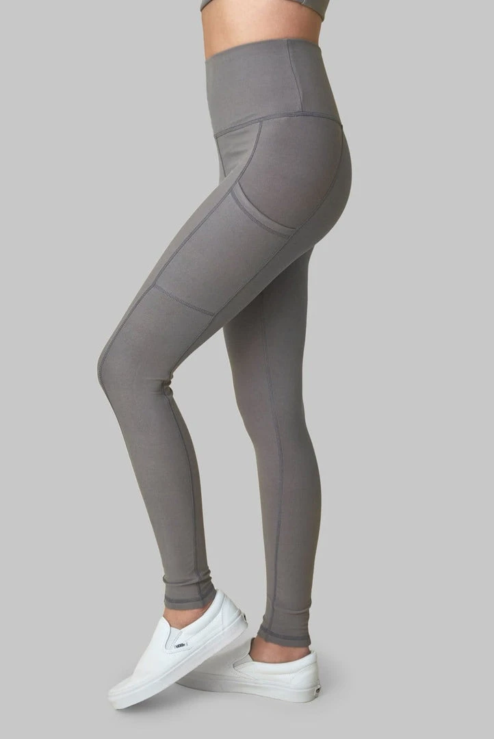 Wolven Best Sellers Recycled Legging With Pockets - Wolf Gray Wolven Best Sellers Recycled Legging With Pockets - Wolf Gray