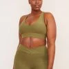 Wolven Recycled Racerback Bra - Eucalyptus Activewear + Athleisure