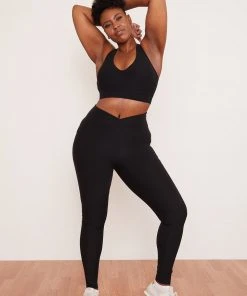 Wolven Recycled Racerback Bra - Onyx