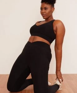 Wolven Recycled Racerback Bra - Onyx