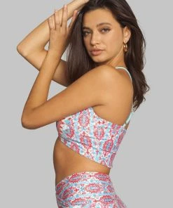 Wolven Reversible Recycled Keyhole Top - Amalfi 2 Wolven Reversible Recycled Keyhole Top - Amalfi