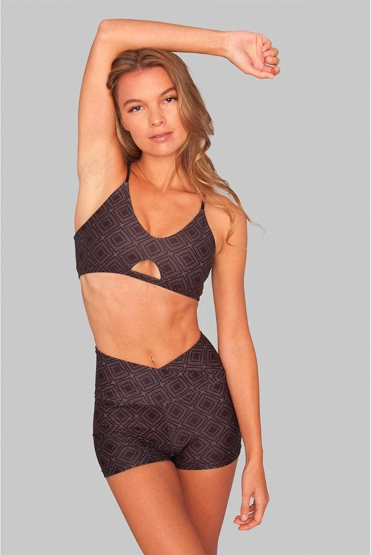 Wolven Crossover Recycled High-Waisted Short - Summit Activewear + Athleisure Wolven Crossover Recycled High-Waisted Short - Summit Activewear + Athleisure