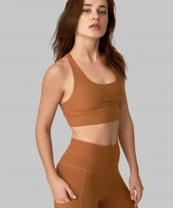 Wolven Best Sellers Recycled Yoga Top - Turmeric