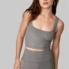 Wolven Double Cross Recycled Top - Wolf Gray Activewear + Athleisure