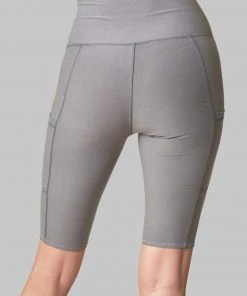 Wolven Recycled Bike Short With Pockets - Wolf Gray