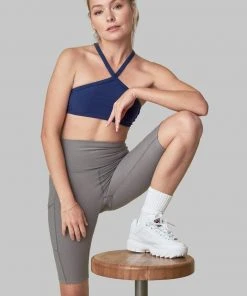 Wolven Recycled Bike Short With Pockets - Wolf Gray