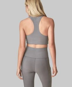 Wolven Activewear + Athleisure Recycled Yoga Top - Wolf Gray