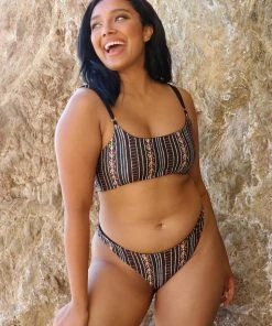 Wolven Reversible Ruched Recycled Swimsuit Top - Zephyr Best Sellers