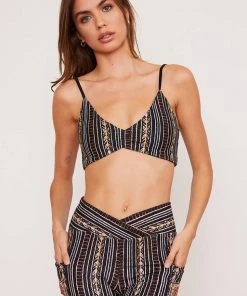 Wolven Reversible Ruched Recycled Swimsuit Top - Zephyr Best Sellers