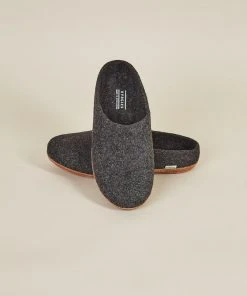 Kyrgies Best Sellers Women's Molded Sole Low Back Wool Slippers - Charcoal