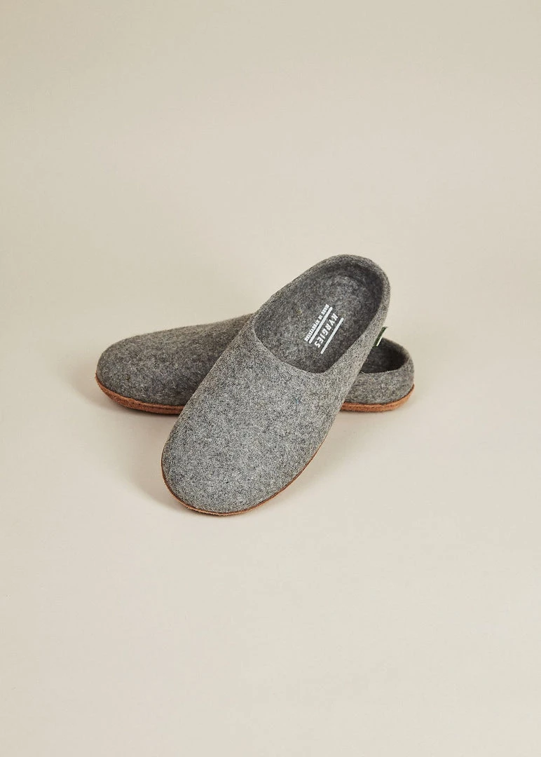 Kyrgies Best Sellers Women's Natural Sole Low Back Wool Slippers - Gray Kyrgies Best Sellers Women's Natural Sole Low Back Wool Slippers - Gray