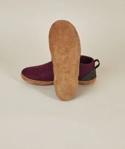 Kyrgies Women's Wool Tengries Slippers - Plum