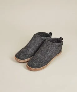 Kyrgies Women's Wool Tengries Slippers - Charcoal 2 Kyrgies Women's Wool Tengries Slippers - Charcoal