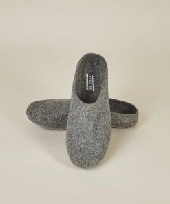 Kyrgies Best Sellers Women's Classic Sole Low Back Wool Slippers - Gray