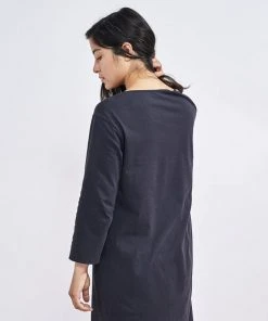 Coyuchi Pajamas + Loungewear Solstice Nightgown - Deep Graphite