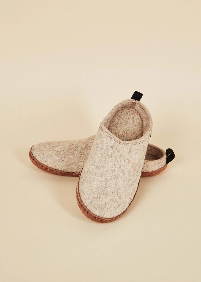 Kyrgies Women's Wool Slipper Slides - Oatmeal Kyrgies Women's Wool Slipper Slides - Oatmeal